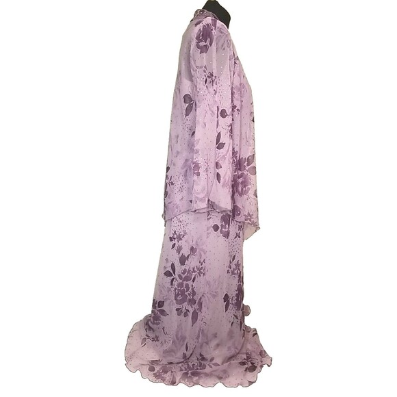 R&M Richards Size 14P Cocktail/Evening Dress Jacket Womens 2 Piece Purple - Picture 4 of 16
